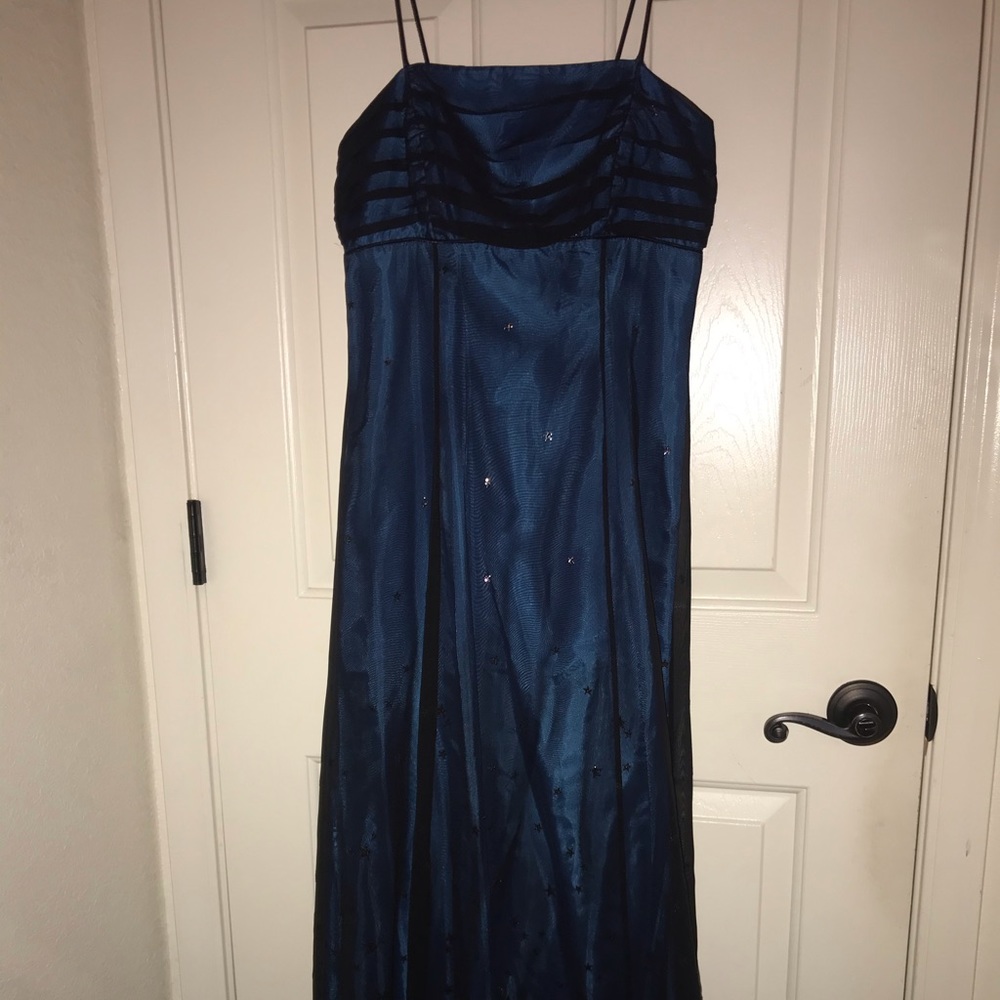 Navy blue long formal dress